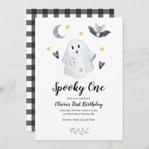 Invitación Halloween Ghost Spooky One First Birthday Invitati