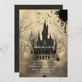 Invitación Halloween Ghosts Castle