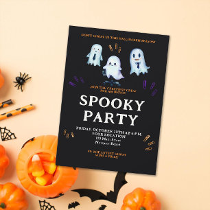 Invitación Halloween Ghosts Office Fiesta Empresa