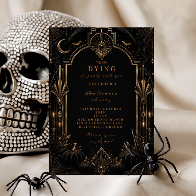 Invitación Halloween Glamuroso Sofisticado (Subido por el creador)