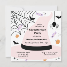 Halloween Gorra de brujas rosada de cualquier año