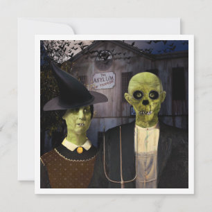 Invitación Halloween gótico americano