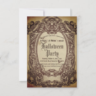 Invitación Halloween Gótico Bruto Victoriano de Presupuestos