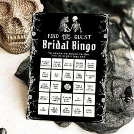 Invitación Halloween gótico Encuentra juego de bingo para nov