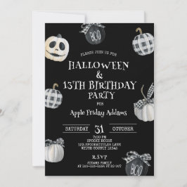 Invitación Halloween gótico, fiesta de cumpleaños de las toal