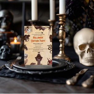 Invitación "Halloween gótico vintage