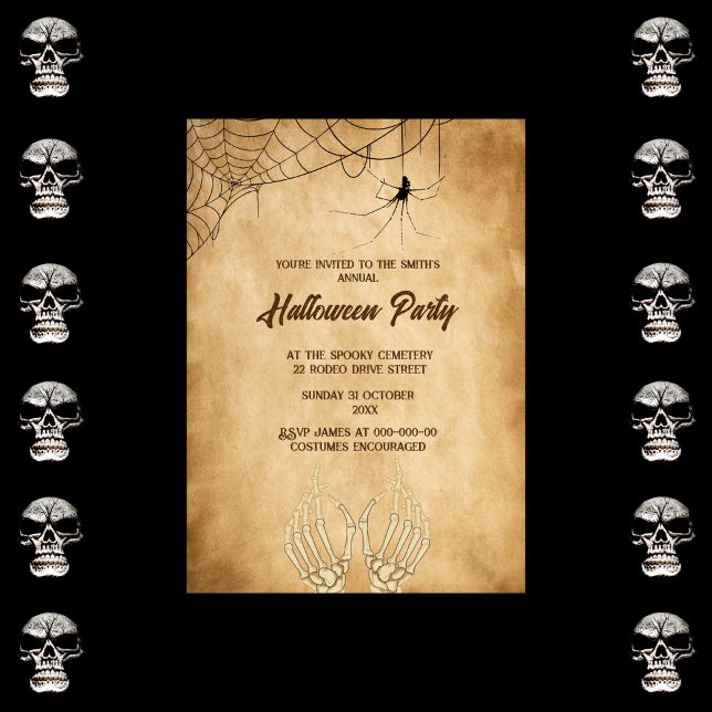 Invitación halloween gótico vintage (Subido por el creador)