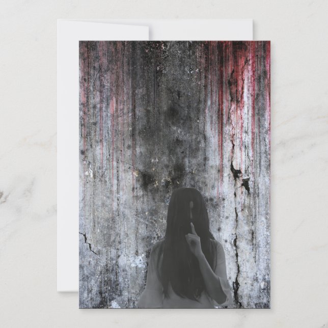 Invitación halloween gótico vintage (Anverso)