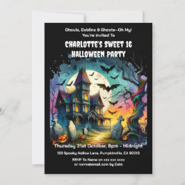Invitación Halloween Halloween, casa embrujada, dulce fiesta 