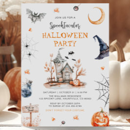 Invitación Halloween Halloween en casa de enloquecimiento