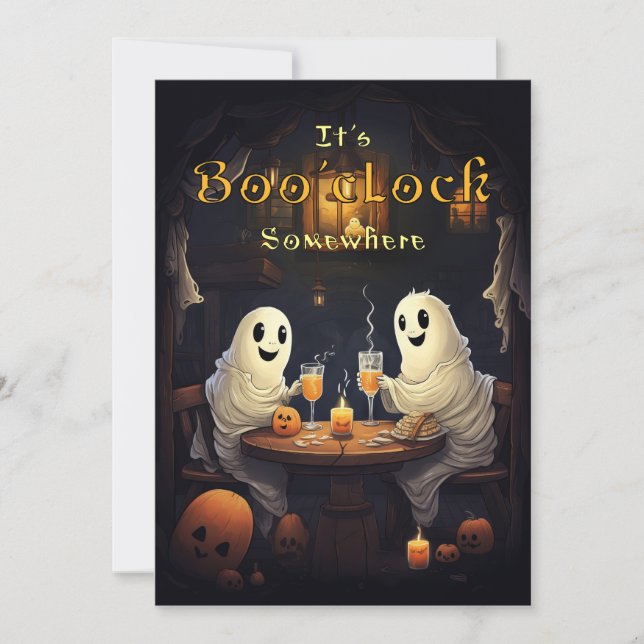 Invitación Halloween Happy Hour (Anverso)
