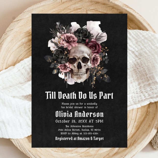 Invitación Halloween hasta la muerte nos hacen parte de ducha (Subido por el creador)