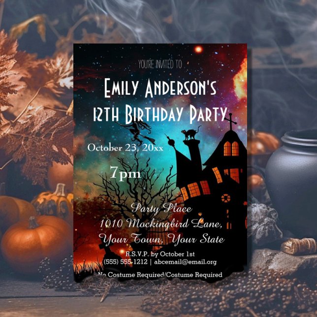 Invitación Halloween Haunted House Cosmic Birday (Subido por el creador)