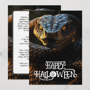 Invitación Halloween 🐍"Hiss-teric Haunt card
