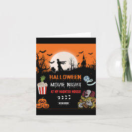 Invitación Halloween Horror Movie Night Party Invitation