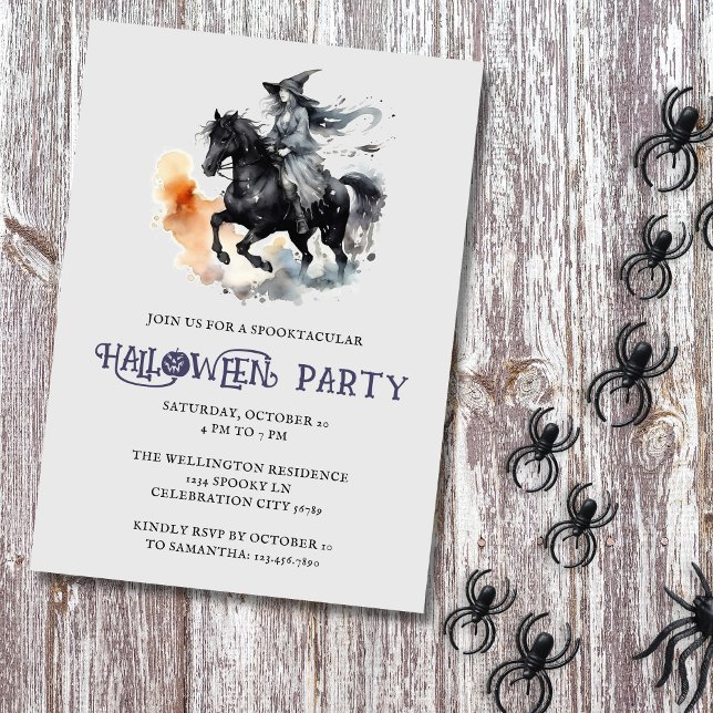 Invitación Halloween Horse Witch Spooky Fiesta ecuestre (Subido por el creador)
