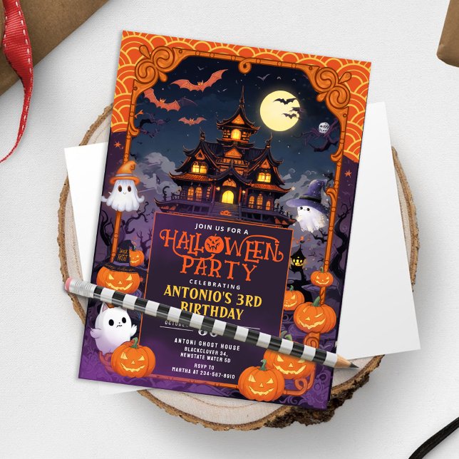 Invitación Halloween House Fiesta Celebración (Halloween House)