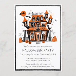 Invitación Halloween House Halloween Party