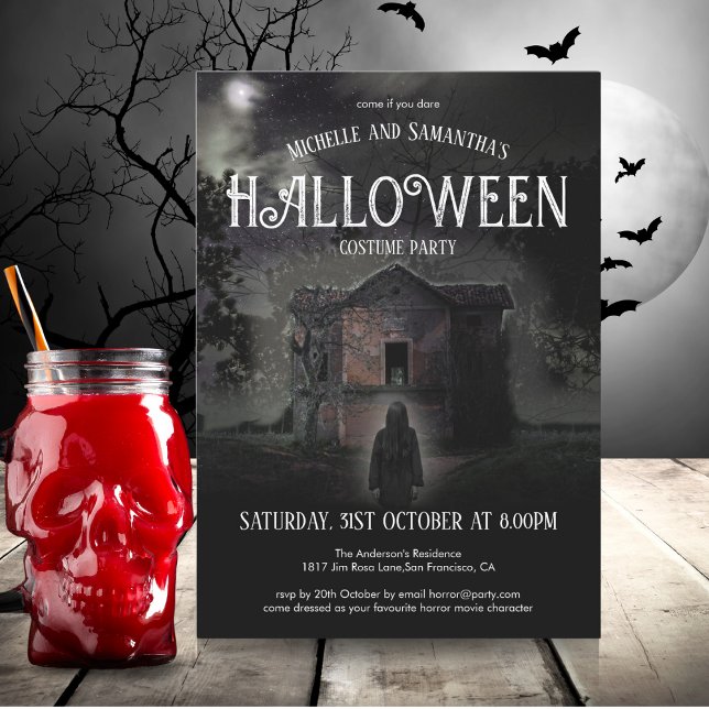 Invitación Halloween House Halloween Party (Mockup view)