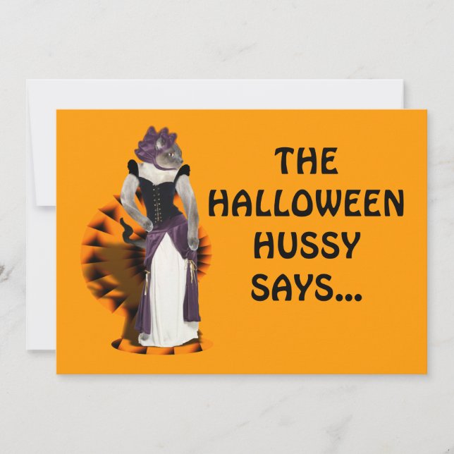 Invitación Halloween Hussy (Anverso)