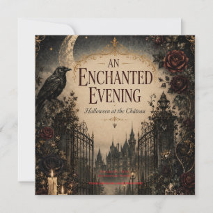 Invitación Halloween inspirado en vintage para una noche mist