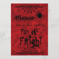 Halloween invita en carmesí