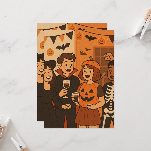 Invitación Halloween invitations for a fun party (Anverso/Reverso In Situ)