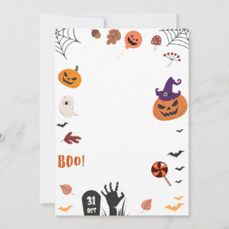 Invitación Halloween Invite, Halloween Card