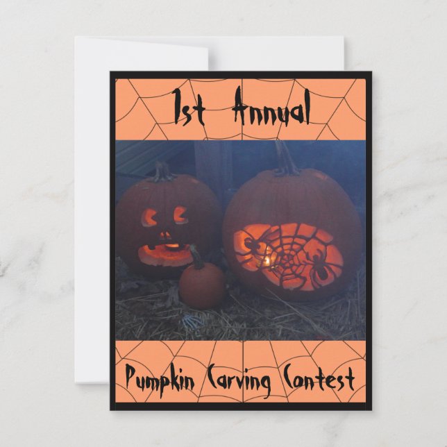 Invitación Halloween Jack-O-Lantern - (Anverso)