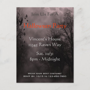 Invitación Halloween, la atormentada postal de la fiesta de S
