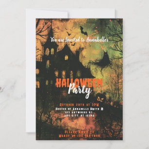Invitación Halloween, la casa animada, fiesta de miedo