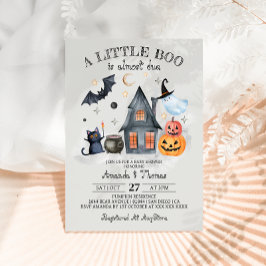 Invitación Halloween Little Bompkin Baby Shower