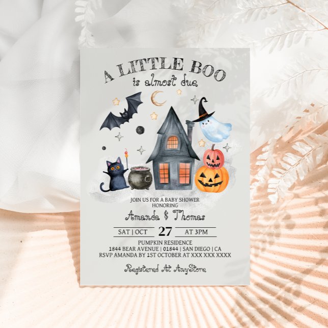 Invitación Halloween Little Bompkin Baby Shower (Subido por el creador)
