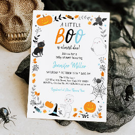 Invitación Halloween Little Boo Boy Baby Shower