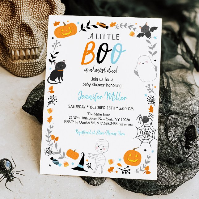Invitación Halloween Little Boo Boy Baby Shower (Subido por el creador)