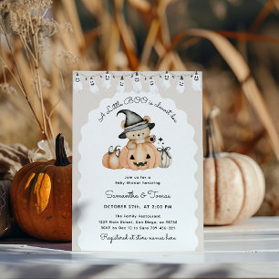 Invitación Halloween Little Boo Cumpkin Baby Shower