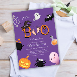 Invitación Halloween Little Boo Spooky Baby Shower