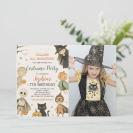 Invitación Halloween llama a todos los monstruos foto de cump