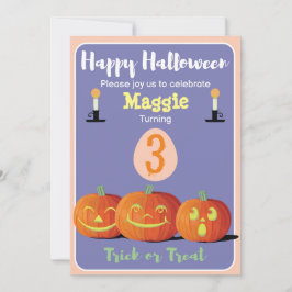 Invitación Halloween Lovely Birday Personalizado