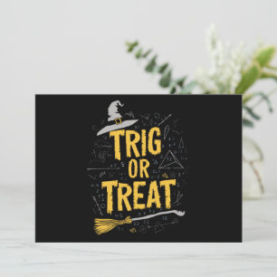 Invitación Halloween Math Teacher Trig O Tret School