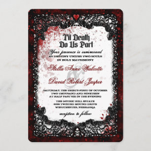 Invitación Halloween MATRIMONIO RECEPCIÓN INFO