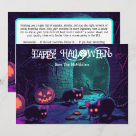 Invitación Halloween Midnight Squeak Show Card