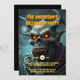 Invitación Halloween monstruo monstruo del folklore adulto