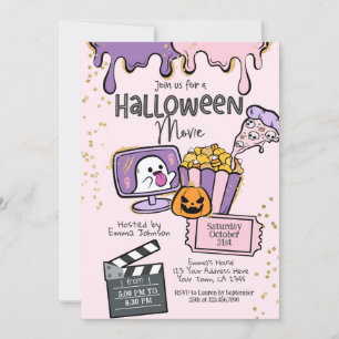 Invitación Halloween Movie Night Invitation