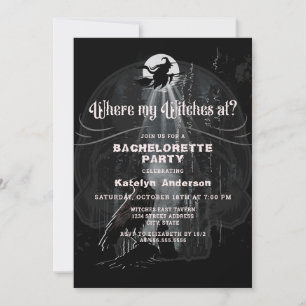 Invitación Halloween muestra la fiesta de la soltera