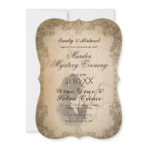 Halloween Murder Mystery Fiesta Vintage Calligraph