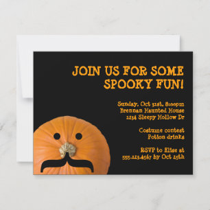 Invitación Halloween, naranja negro de zapatillas de zapatill