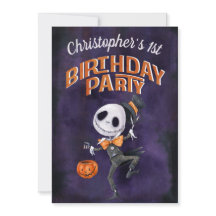 Halloween Naranja Negro Spooky Cute 1er cumpleaños