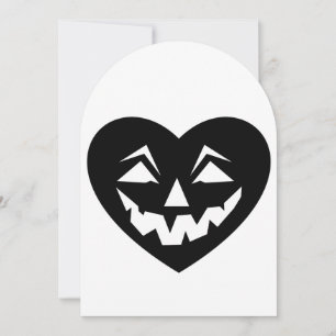 Invitación halloween negro corazón gótico valentina trepidant