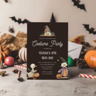 Invitación Halloween Niños de oca Fiesta de vestuario de cump